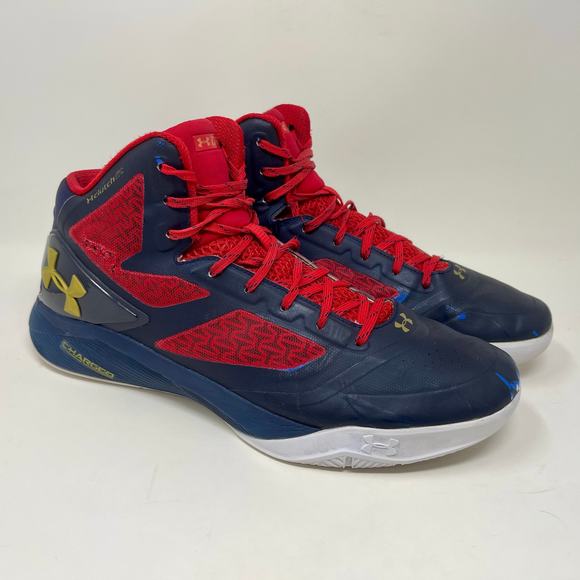 Under Armour Steph Curry Clutch Fit Drive 2 Sneakers Mens 13 Black Red S1520 - Picture 7 of 14